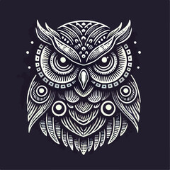 background with wings owl