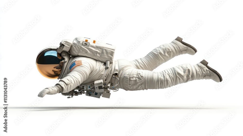 Aufkleber An astronaut in a space suit appears to be floating in a zero-gravity environment.