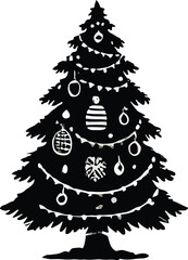 Christmas tree silhouette