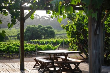 Obraz premium Vineyard dining area in Margaret River WA