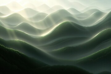 Obraz premium Mysterious wave patterns serene landscape digital art tranquil environment aerial view nature concept for relaxation