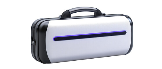 Compact and modern UV sterilization case. transparent background