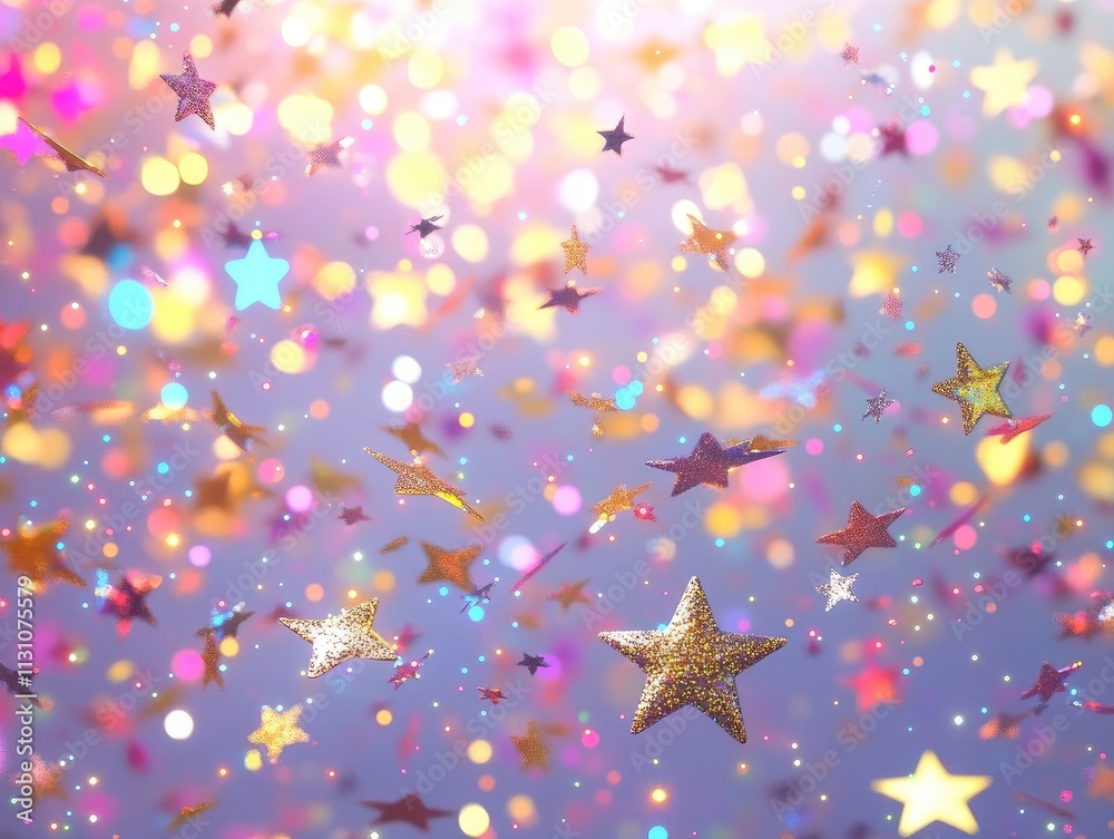 Poster stars and confetti