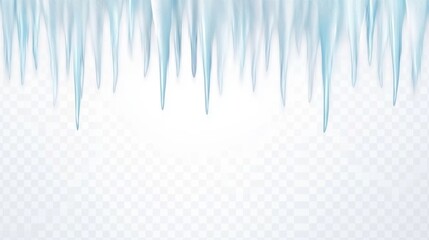 A serene icy background featuring sharp icicles hanging down, creating a cool, wintery atmosphere.