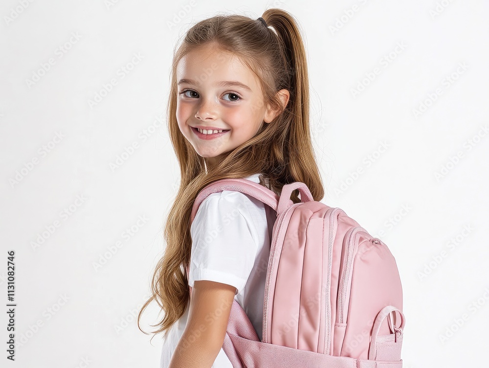 Canvas Prints little girl with a bag