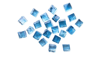 Ice cubes isolated on a white background