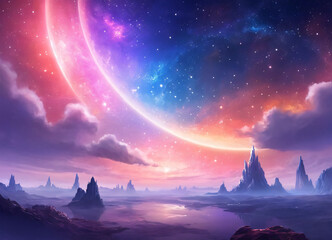 a space view from alien planet