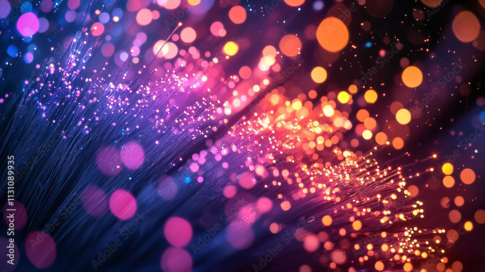 Poster vibrant light patterns spark imagination digital space abstract art colorful environment close-up vi