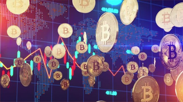 Bitcoins background concept
