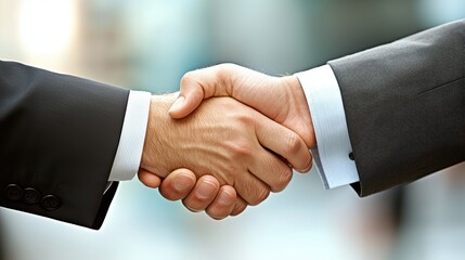 Business handshake symbolizing partnership and professional agreement