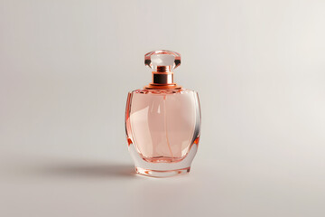 Realistic mockup of travel size perfume bottle with sleek design and detailed cap on white background