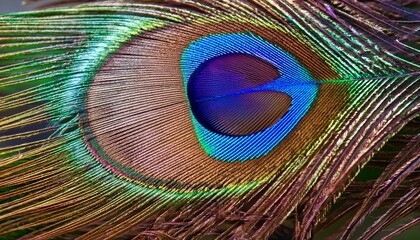 Obraz premium peacock feather close up