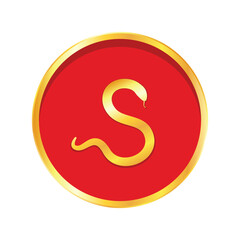 Fototapeta premium Chinese New Year vector design cards. 2025 year of the Snake. Lunar new year concept. Chinese New Year banner. Chinese frame.