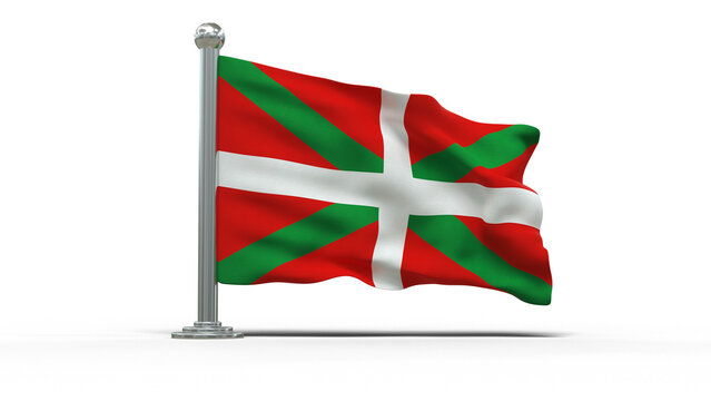 Drapeau du Pays Basque sur pied - font transparent