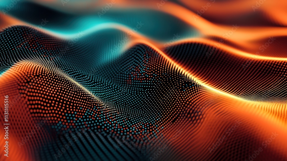 Aufkleber Abstract waves of vibrant colors creating a dynamic visual texture.