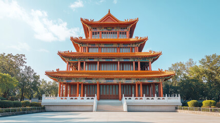 Fototapeta premium Background of Traditional Chinese Architecture