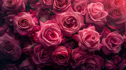 Obraz premium Elegant Bouquet of Vibrant Roses and Floral Blossoms Capturing Nature’s Serenity