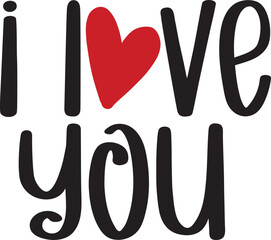 Obraz premium Valentine Design, I Love You SVG Design