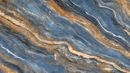 Naklejka premium Vivid abstract blue marble texture featuring rich tones of turquoise and cobalt intertwined with shimmering gold accents for an elegant luxury background