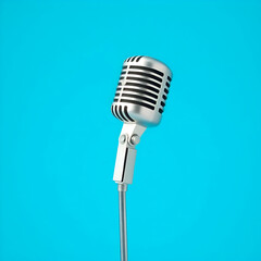 Fototapeta premium retro microphone isolated on white