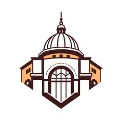 Obraz premium Majestic Dome Building Icon 