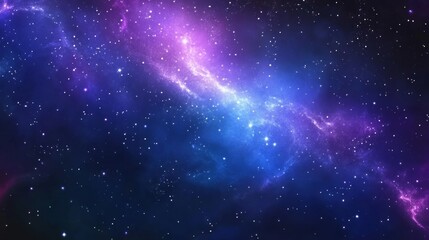 Obraz premium Galaxy background with bright stars and a colorful nebula, bringing a cosmic, ethereal feel