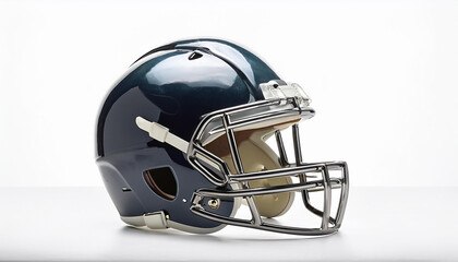 Fototapeta premium American Football Helmet Dark Blue Chrome Facemask Sports Equipment Game Day