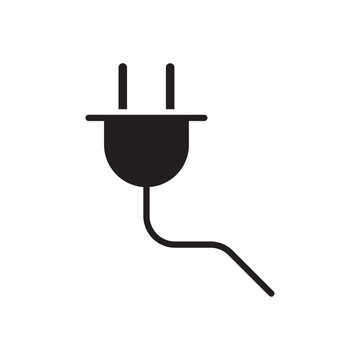 recommend clip art: Electrical plug icon Isolated flat vector in outline