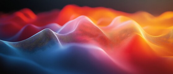 Obraz premium Articulated Dialogue Visuals Featuring Clean and Precise Sound Energy Structures A dynamic and mesmerizing digital artwork that visualizes the oscillating patterns and harmonics of sound energy