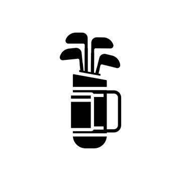 black golf clubs in bag clip art preview