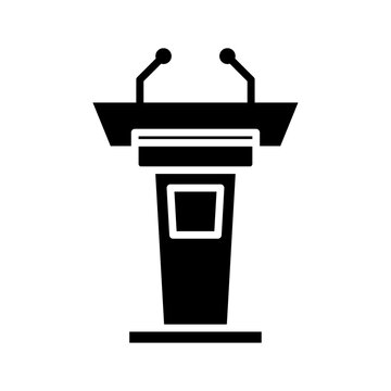 recommend clip art: Lectern icon Isolated flat vector in outline