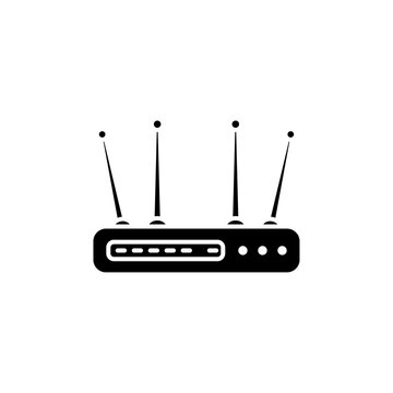 black wifi router with antennas clip art preview