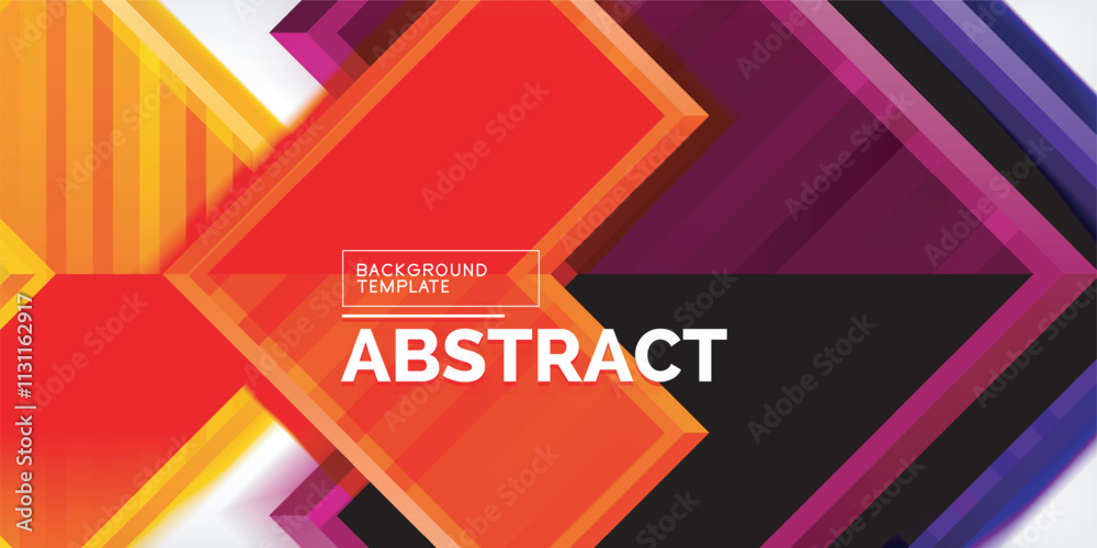Poster Arrow symbols created with 3d effects and line texture geometric abstract background