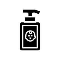 Obraz premium Baby shampoo icon Isolated flat vector in outline