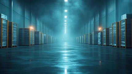 Logistics management dashboard with visual summaries close up realtime oversight ethereal fusion corporate warehouse