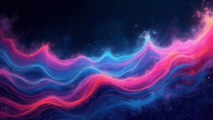 Obraz premium Abstract glitter streaks. A rich interplay of variegated color streams intertwining amidst a backdrop of golden shimmer, simulating a cascade of iridescent fibers