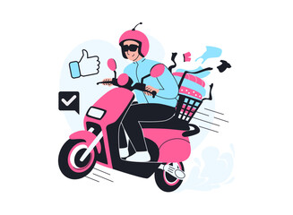 Illustration of an Laundry Delivery Service