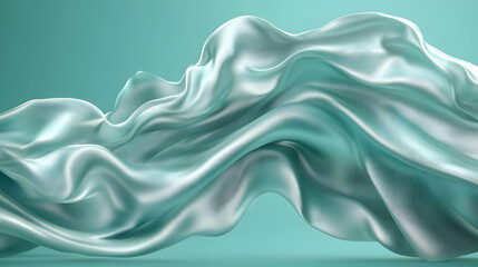 Obraz premium Glossy Teal Background with Clean Copy Space for Corporate Branding and Modern Campaigns