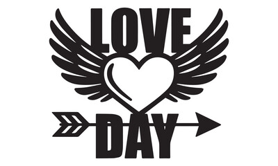 Obraz premium Happy Valentines Day typography vector illustration. Romantic Template design for celebrating valentine's Day on 14 February. Wallpaper, flyer, poster, sticker, banner, card, T-shart.