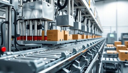 Automated Packaging Line Industrial Conveyor Belt System Factory Production