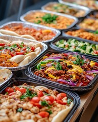 Obraz premium Delicious catering food platters.