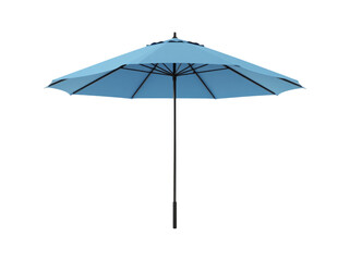 Blue Beach Umbrella Isolated on Transparent Background for Design Use
