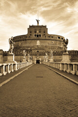 Rome old postcard - vintage style, retro texture