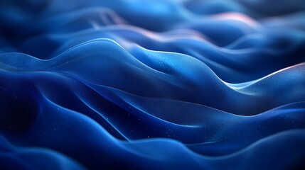 Obraz premium Ethereal golden hues ripple through dreamy waves of calming blue images