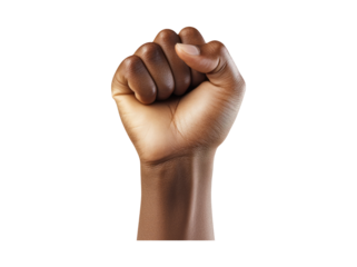 Isolated Fist Gesture on Transparent Background for Creative Projects