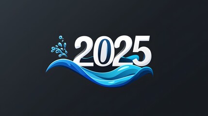 Vibrant waves and bubbles symbolize hope and innovation for the year 2025.