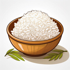 Bowl of rice illustration