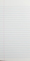 Fototapeta premium Lined paper from a notebook with blue lines and margin, document, school