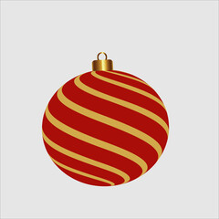 Christmas red ball.