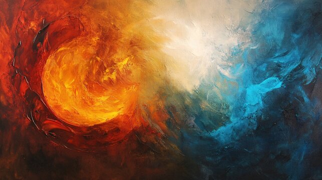 Create abstract artworks that ignite imagination and provoke thought, using dynamic shapes, colors, and textures to evoke emotions and stimulate creative thinking